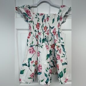 Mama Luma Santa Barbara Floral Cotton Dress Girls Size 7/8 Designer Boutique